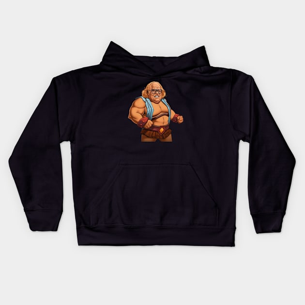 Danny DeVito-He-Man Kids Hoodie by KOTYA